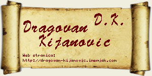 Dragovan Kijanović vizit kartica